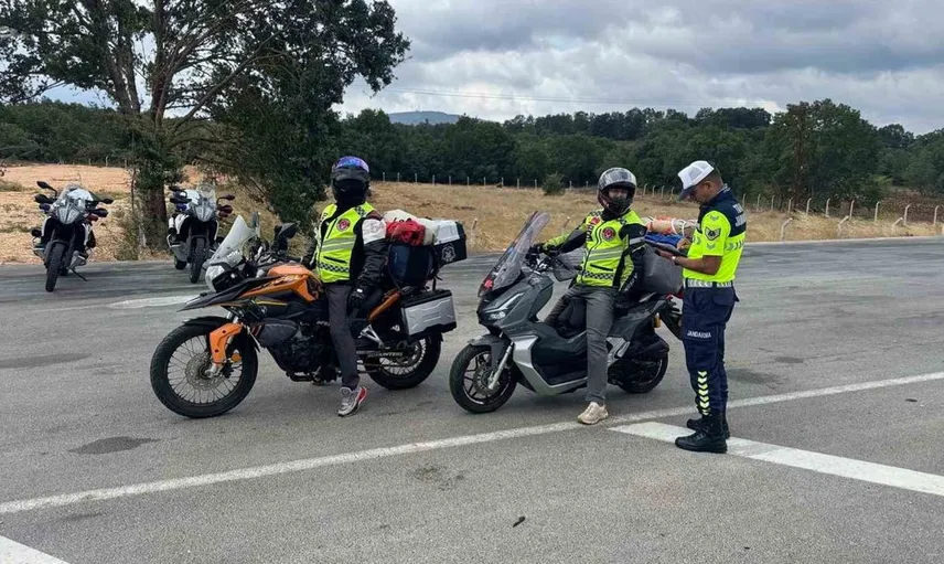 Bilecik'te motosiklet sürücülerine yönelik denetim ve eğitim çalışması