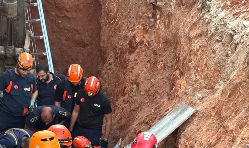 Ankara’da inşaat göçüğünde kurtarılan işçi hastanede tedavi altında