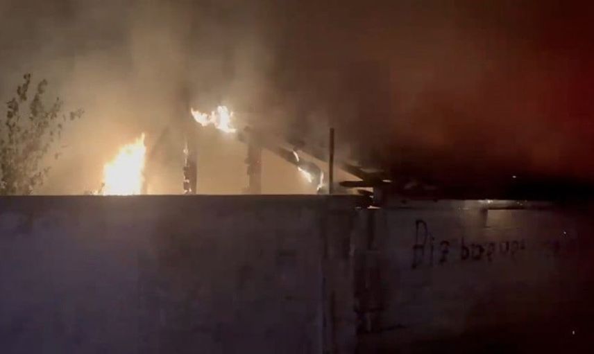Çorum'da tandır evi yangını itfaiye ekipleri tarafından söndürüldü