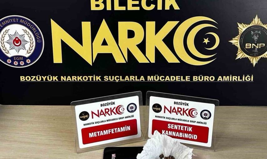 Bilecik'te uyuşturucu madde ele geçirilen şahıs gözaltına alındı