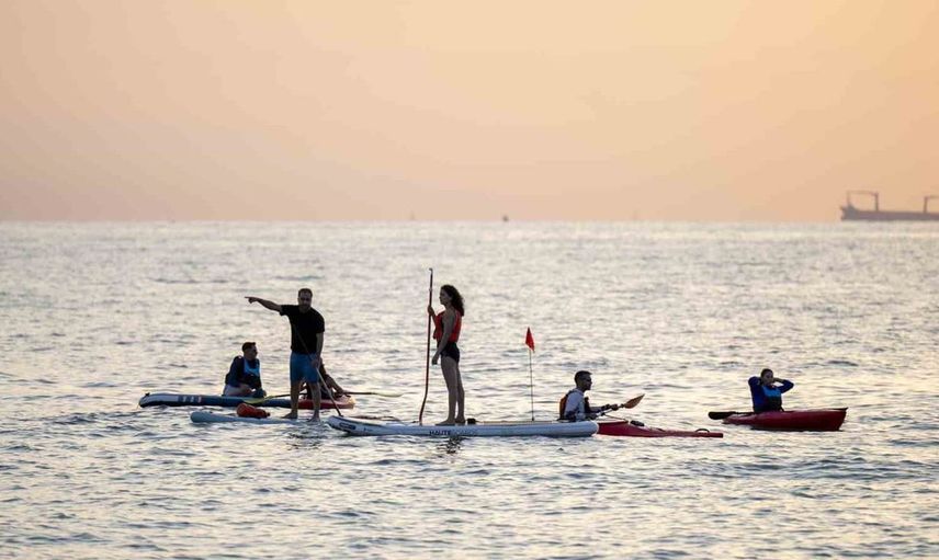 Mersinliler sabahları su sporlarıyla buluştu