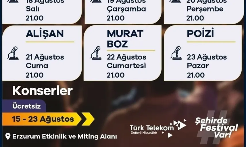 Erzurum kültür yolu festivali, 4. kez sanat ve eğlence dolu günler sunacak