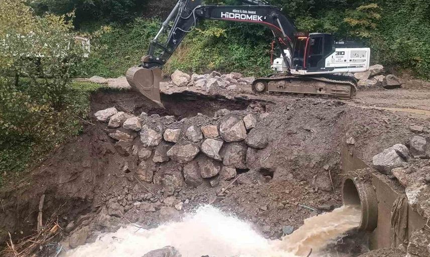 Düzce'de yağış sonrası müdahaleler devam ediyor