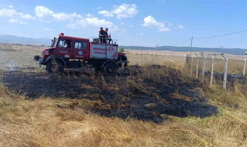 Bolu'da anız yangını kontrol altına alındı