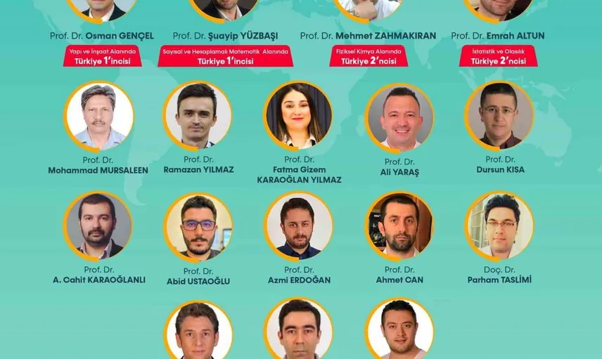 Bartın Üniversitesi'nden 18 akademisyen dünyada dikkat çekiyor
