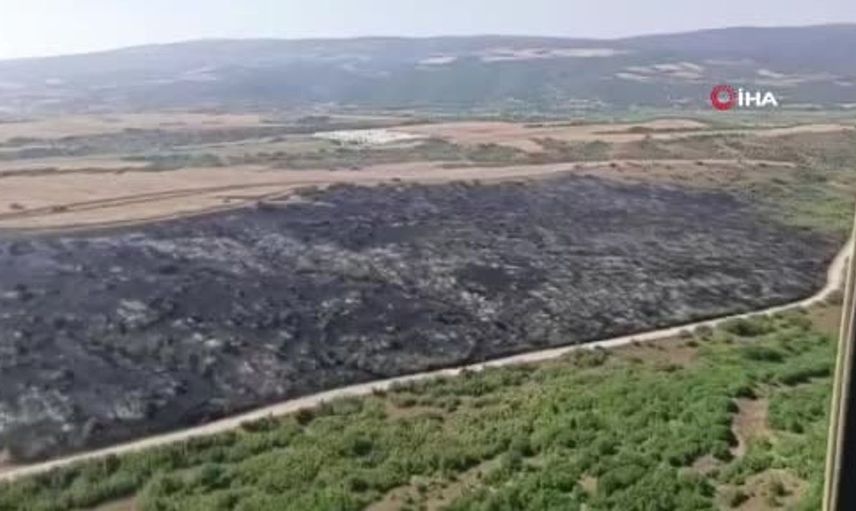Karacabey'de yangın tehlikesi büyümeden kontrol altına alındı