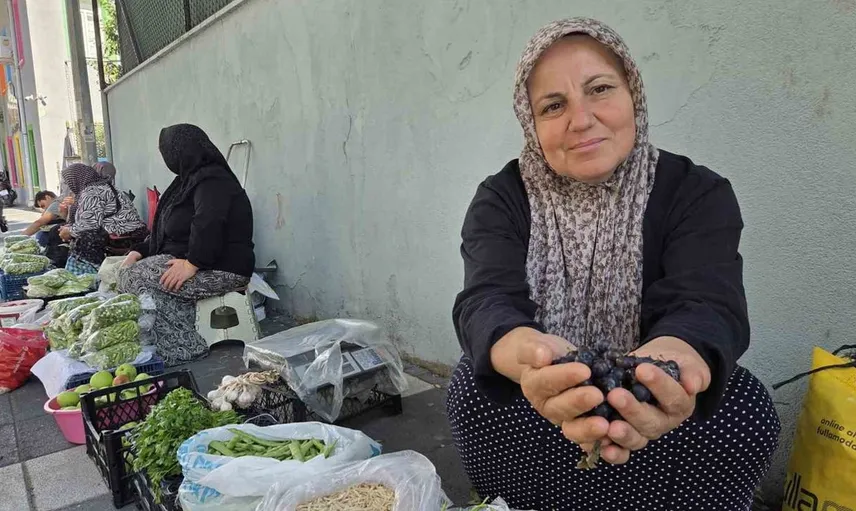 Samsun'da bamya sezonu: Kadınlar kaldırımlarda ekmek parası kazanıyor