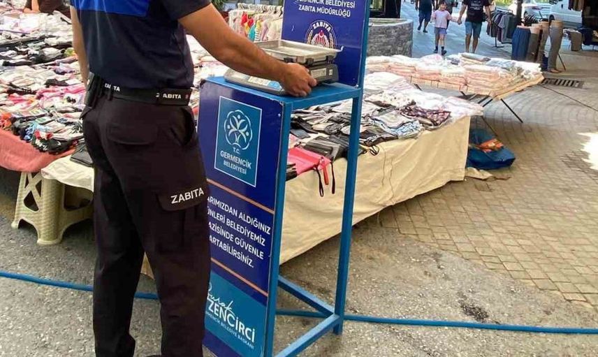 Germencik'te pazar yerlerinde adil alışveriş ve temizlik uygulamaları