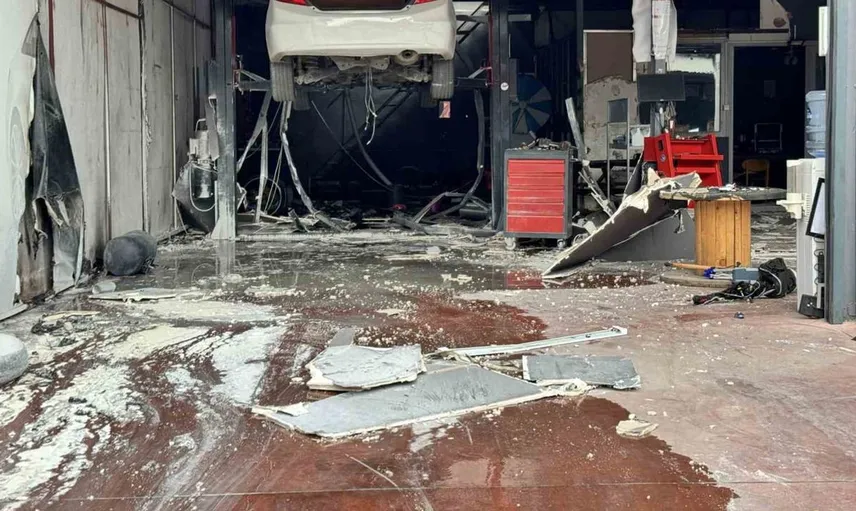Edirne'de oto LPG tamirhanesinde patlama: iki kişi yaralandı