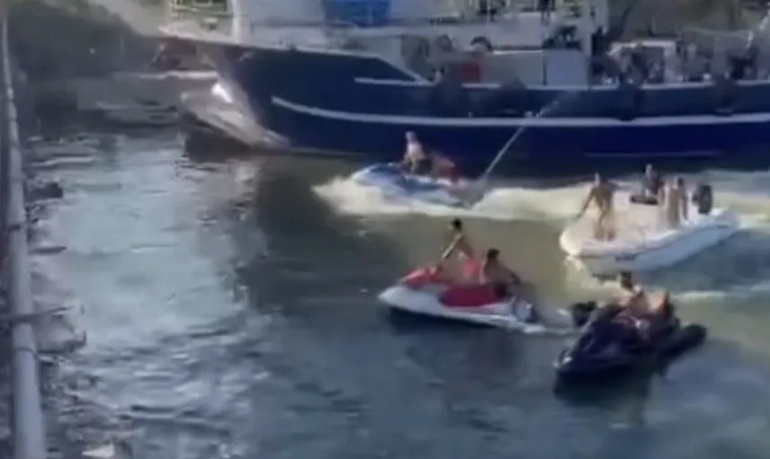 Akçakoca'da jetski kaza anı: 2 yaralıdan biri ağır