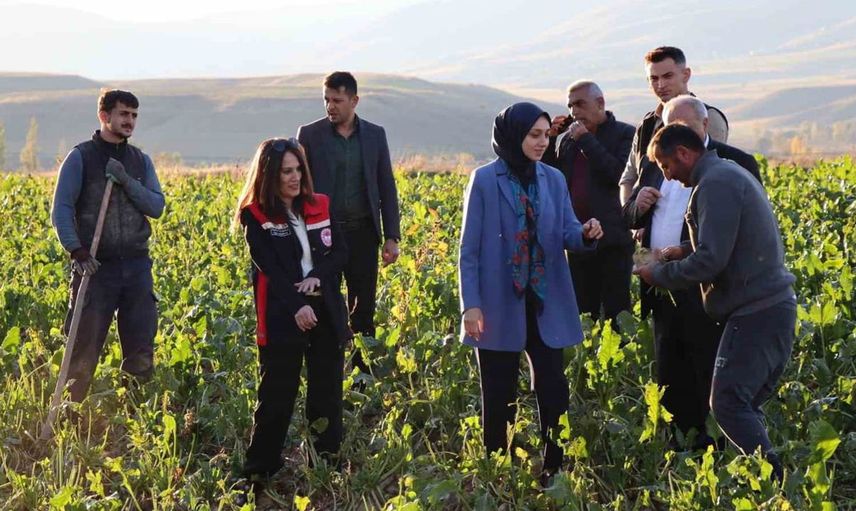 Tercan'da çiftçilerin yüzünü güldüren ziyaret