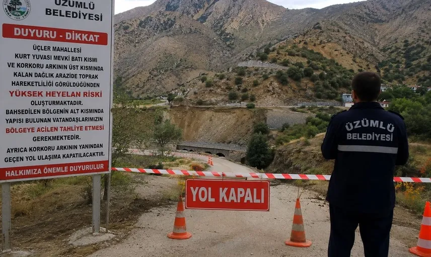 Erzincan'da heyelan riski nedeniyle Üzümlü'de tahliye uyarısı
