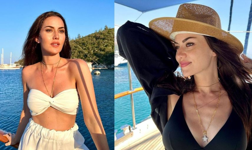 Fahriye Evcen’in tatil aşkı bitmiyor: Oğulları Karan ve Kerem ile plaj pozu