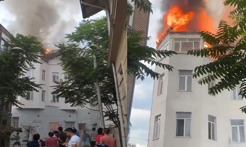 Fatih'te sabah saatlerinde bir binada yangın meydana geldi! Korku ve panik hakimdi!