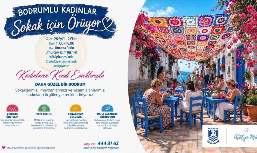 Bodrum'un sokaklarına kadınların el emeğiyle renk katılıyor