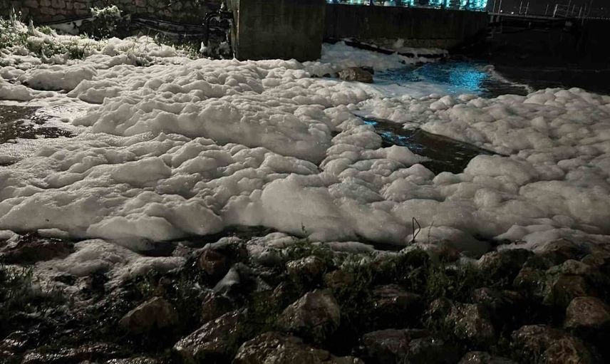 İzmit sahilindeki köpüğün tehlikesiz olduğu açıklandı
