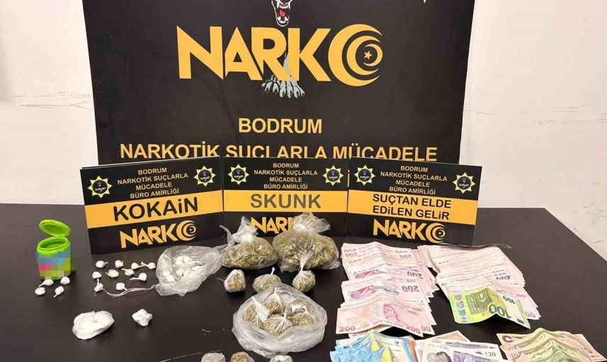 Bodrum'da uyuşturucu operasyonunda dikkat çeken yakalamalar