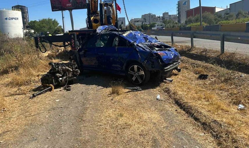 İzmir’de kontrol kaybı sonucu otomobil akarsu havzasına düştü: 1 ölü, 2 yaralı
