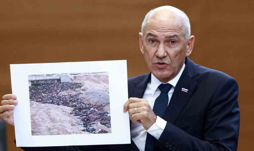 Slovenya Başbakanı jansa'nın fiyaskosu: gazze fotoğrafını sudan olarak tanıttı