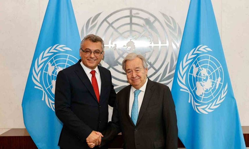 KKTC Cumhurbaşkanı Tufan Erhürman, BM Genel Sekreteri Antonio Guterres ile görüştü