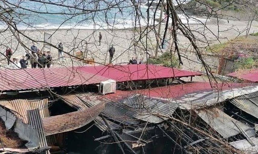 Giresun’da Bir Plajda Yangın Gerçekleşti