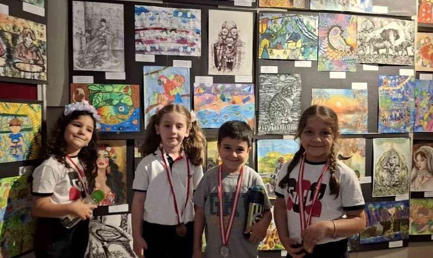 GKV’li minik ressamlardan uluslararası sanat zaferi
