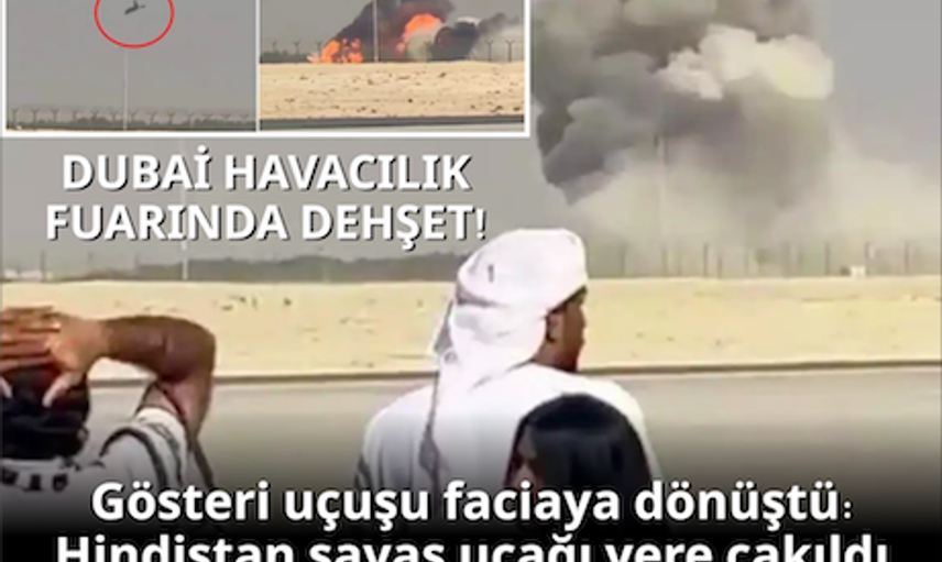 Gösteri uçuşu faciaya dönüştü: Hindistan savaş uçağı yere çakıldı