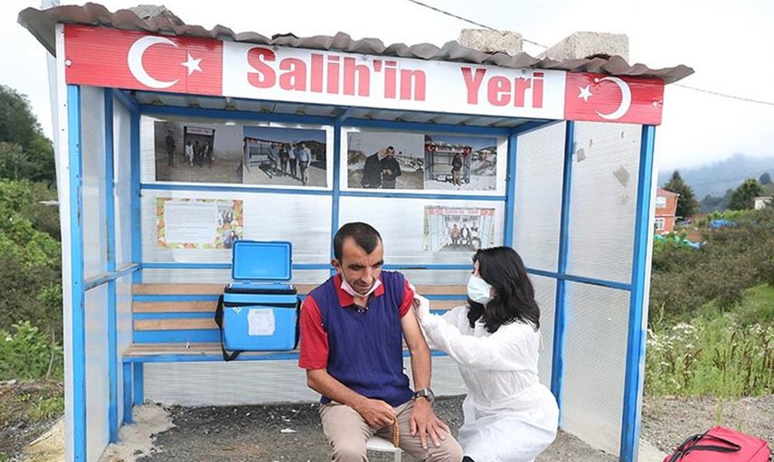 Gürgentepeli Salih Kendisine Özel Olarak Konulan Durakta Aşılandı
