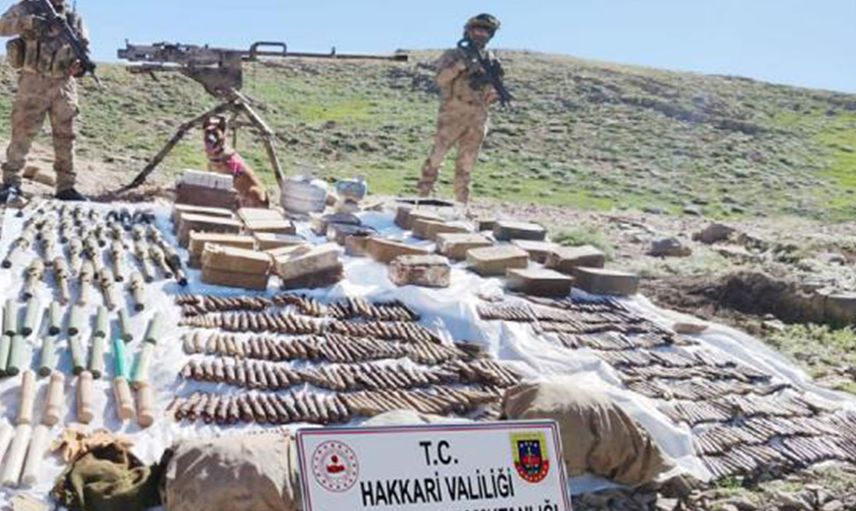 Hakkari'de Terör Örgütü PKK'ya Ait Mühimmat Ele Geçirildi