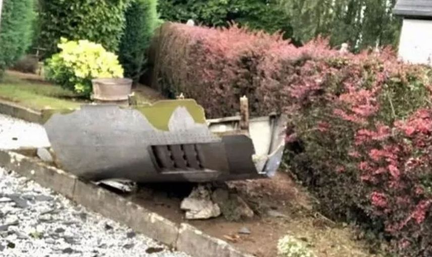 Her şey biranda oldu: Gökyüzünden bahçelerinin ortasına düştü