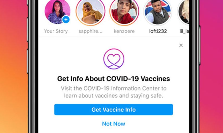 Instagram, İnsanların COVID-19'a Karşı Aşılanmasında Yardımcı Olacak