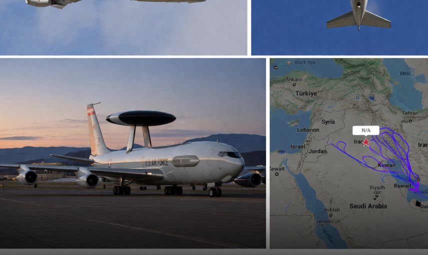 İran Saldırısı Sonrası ABD’ye Ait E-3 Sentry Uçağına İlişkin Görüntüler Sosyal Medyada