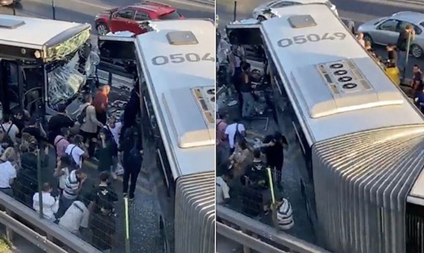 İstanbul Avcılar'da metrobüs kazası: 4 yolcu yaralandı!