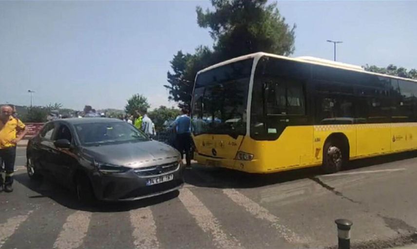 İstanbul Beşiktaş’ta korkutan kaza: Otomobil İETT otobüsüne çarptı! Yaralılar var