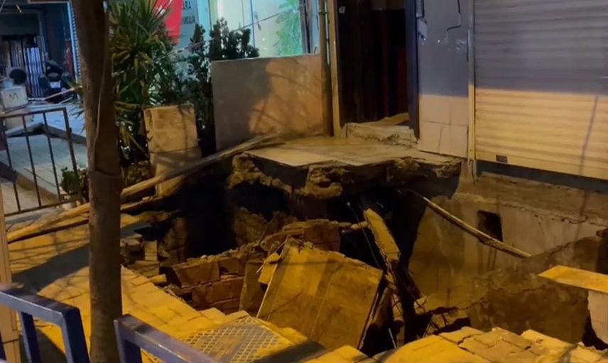 İstanbul’da bir binada çökme meydana geldi: Apartman tahliye edildi