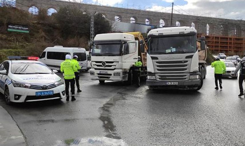 İstanbul'da Hafriyat Kamyonlarına Kontrol