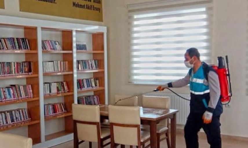 Kahramanmaraş’ta Müze Ve Kütüphaneler Dezenfekte Edildi