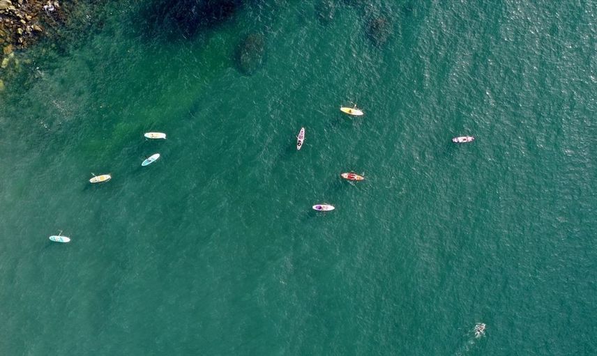 Karadeniz'de Kürek Sörfü Rüzgarı