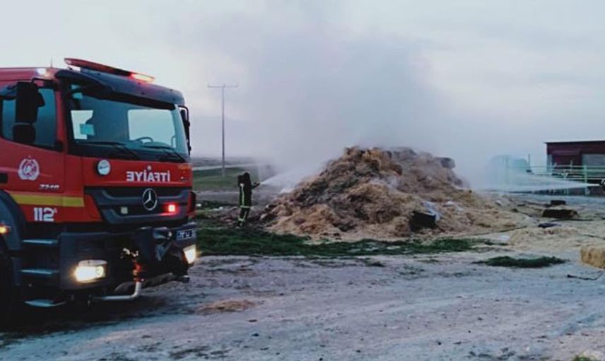 Karaman’da Korkutan Saman Yangını Gerçekleşti