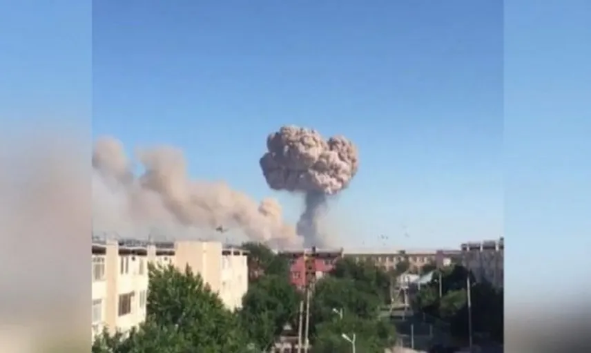 Kazakistan’da Silah Deposunda Şiddetli Patlama