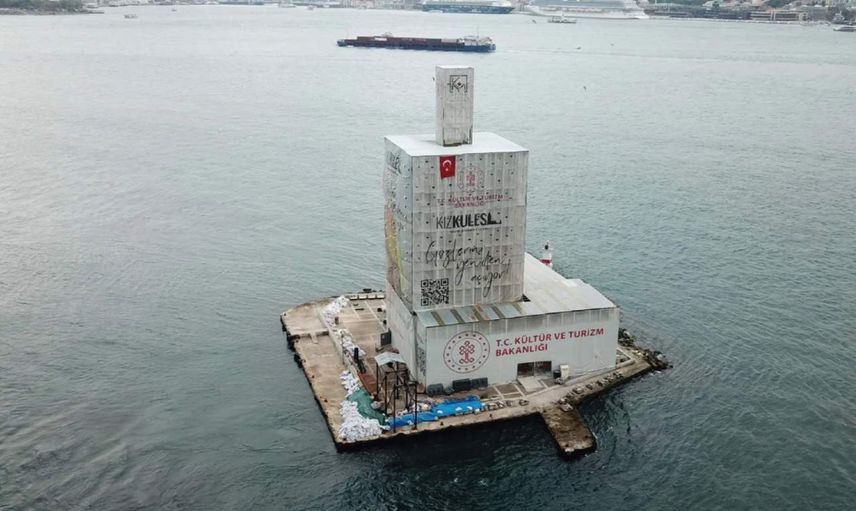 Kız Kulesi restorasyonu tamamlanıyor: Duvarlardan midye kabuğu çıktı