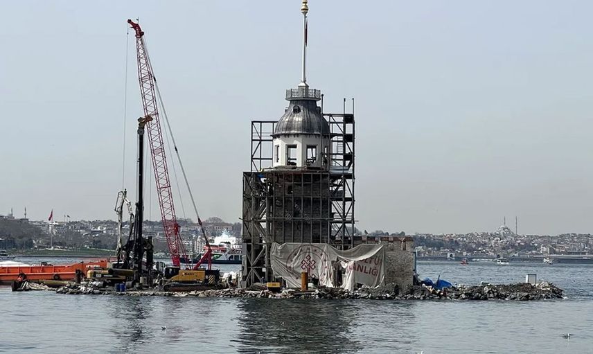 Kız Kulesi’nin kubbesi ortaya çıktı: Açılış tarihi belli oldu