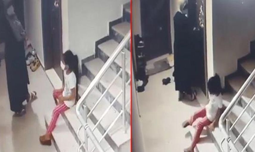 Kızına Gözcülük Yaptırıp Kapıları Yarım Dakikada Açan Kadın Kameralara Yakalandı