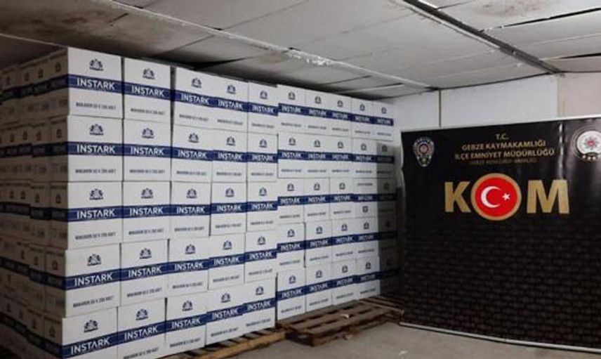 Kocaeli'de Kaçakçılık Operasyonu: 4 Milyon 540 Bin Makaron Ele Geçirildi