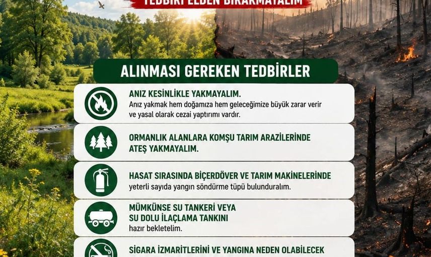 Kozan ilçe tarım müdürlüğü’nden anız uyarısı