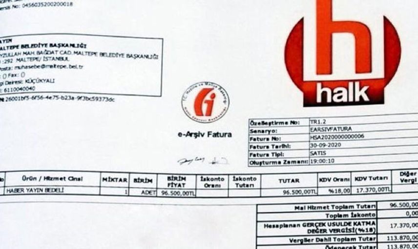 Maltepe Belediyesi Bir Haber İçin Halk TV’ye  113 Bin Lira Para Ödedi