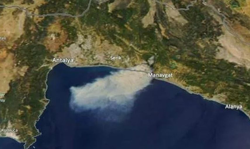 Manavgat'taki Yangın Uydudan Görüntülendi!
