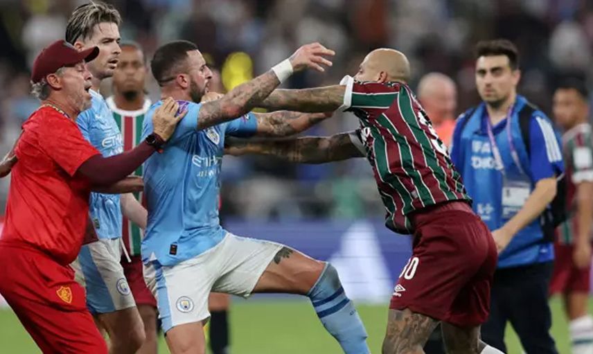 Manchester City- Fluminense maçında gerginlik! Felipe Melo ile futbolcular arasında tansiyon yükseldi