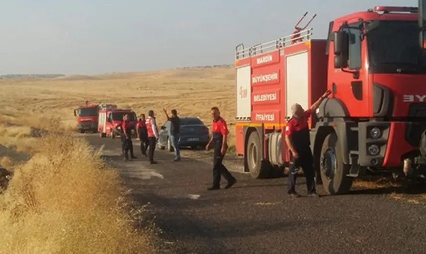 Mardin'de Çıkan Yangında 600 Dönüm Arazi Kül Oldu