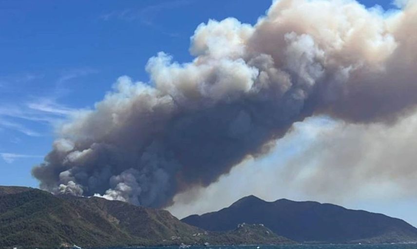 Marmaris’te korkutan orman yangını: Alevler kısa sürede büyüdü, gökyüzü dumanla kaplandı